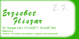 erzsebet fliszar business card